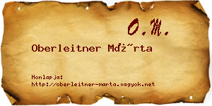 Oberleitner Márta névjegykártya